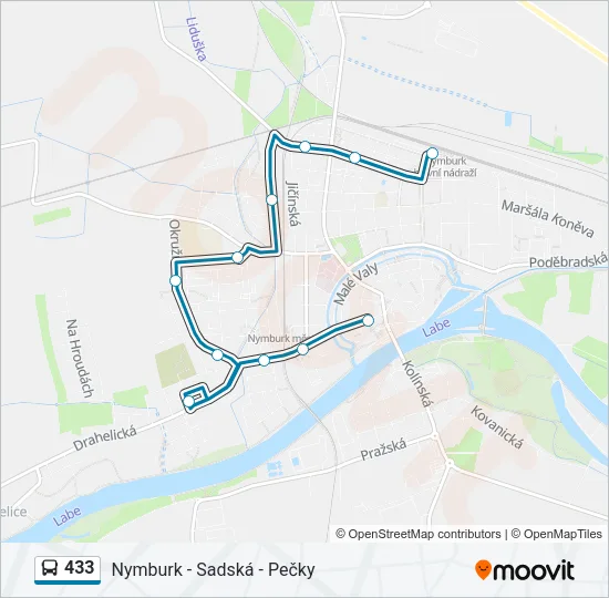 433 Bus Line Map