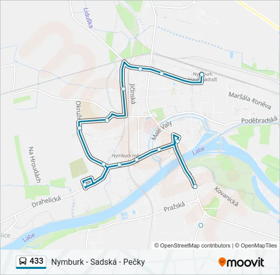 433 Bus Line Map