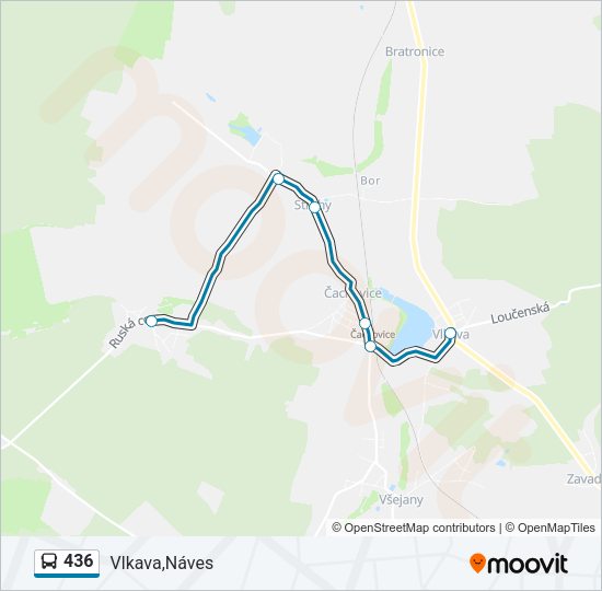 Автобус 436: карта маршрута