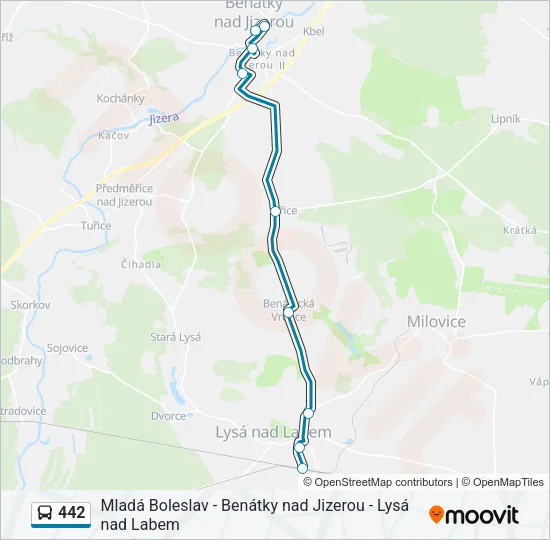 442 Bus Line Map