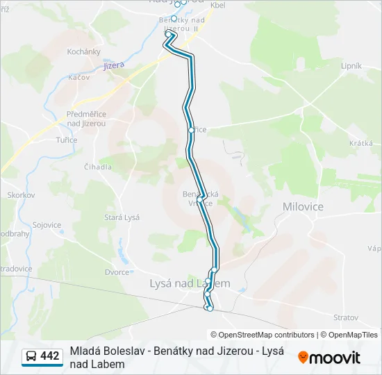 442 Bus Line Map