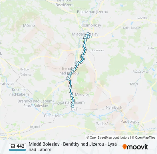 442 Bus Line Map