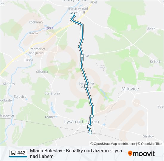 Автобус 442: карта маршрута