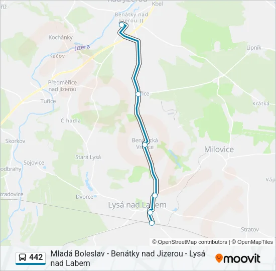 442 Bus Line Map