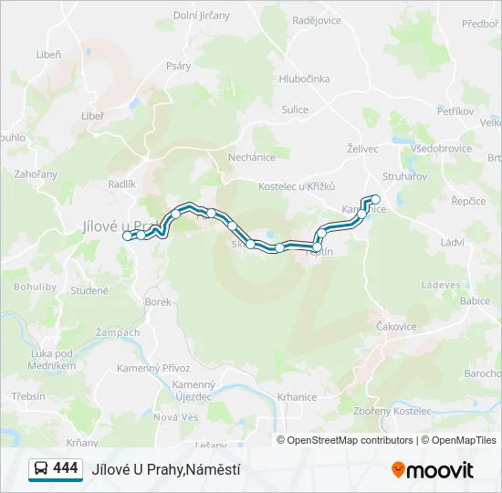 444 Bus Line Map