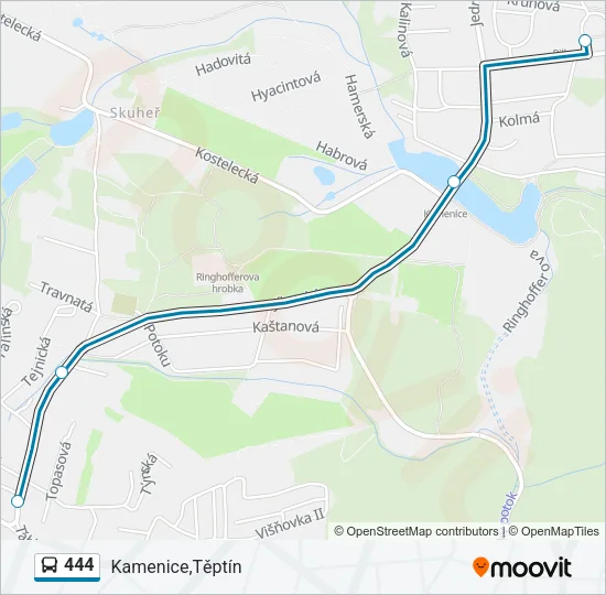 444 Bus Line Map