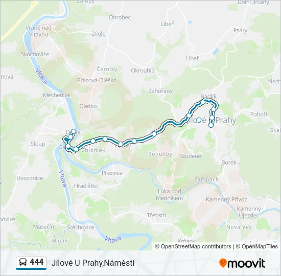 444 Bus Line Map