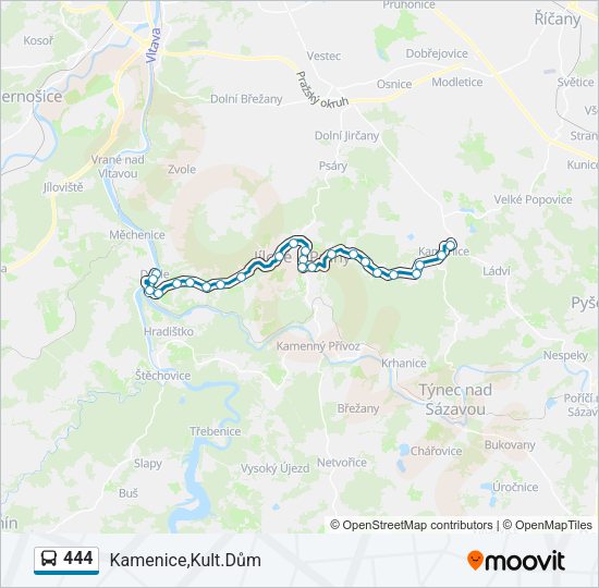 Автобус 444: карта маршрута