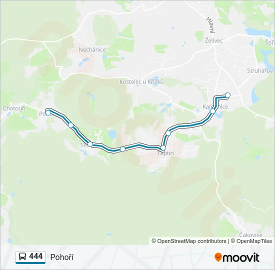 Автобус 444: карта маршрута