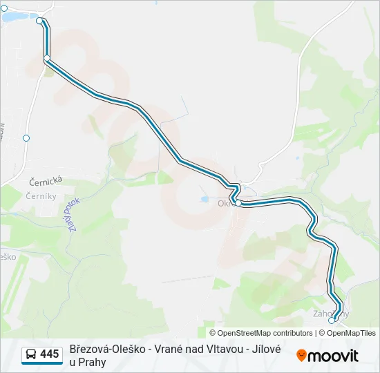 445 Bus Line Map