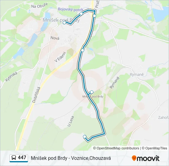 447 Bus Line Map