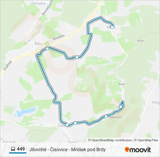 Автобус 449: карта маршрута