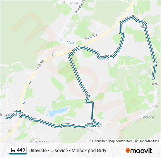 Автобус 449: карта маршрута