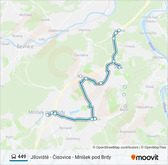 449 Bus Line Map