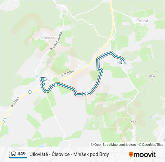 Автобус 449: карта маршрута