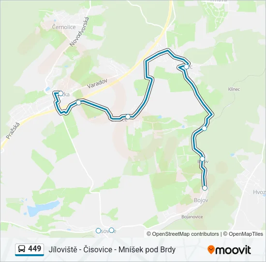 449 Bus Line Map