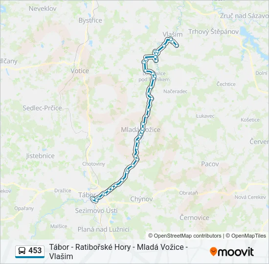 453 Bus Line Map