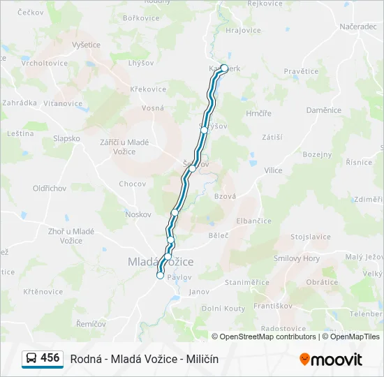 456 Route: Schedules, Stops & Maps - Kamberk (Updated)