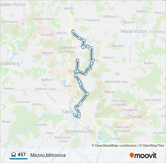 Автобус 457: карта маршрута