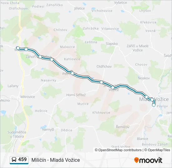 Автобус 459: карта маршрута