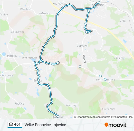 461 Bus Line Map