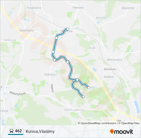 Автобус 462: карта маршрута