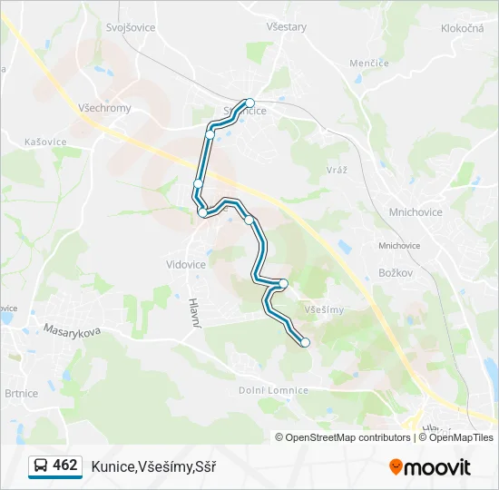Автобус 462: карта маршрута