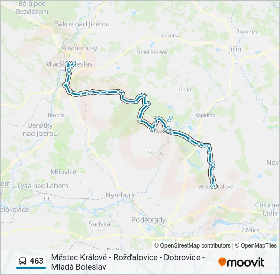 463 Bus Line Map