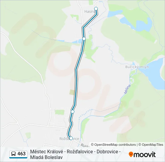 463 Bus Line Map