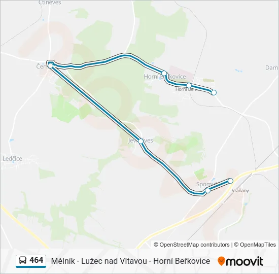 Автобус 464: карта маршрута