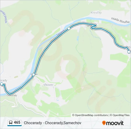 465 Bus Line Map