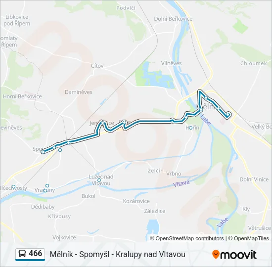Автобус 466: карта маршрута