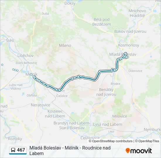 Автобус 467: карта маршрута