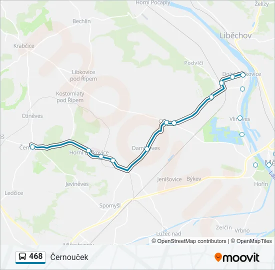 468 Bus Line Map