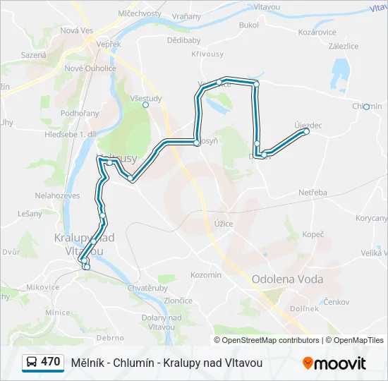 470 Bus Line Map