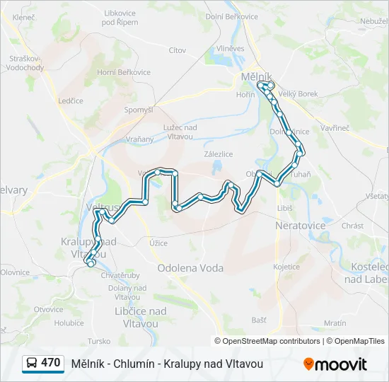 470 Bus Line Map