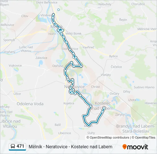 471 Bus Line Map