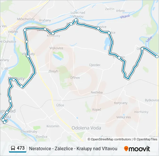 473 Bus Line Map