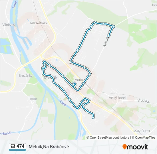 474 Bus Line Map