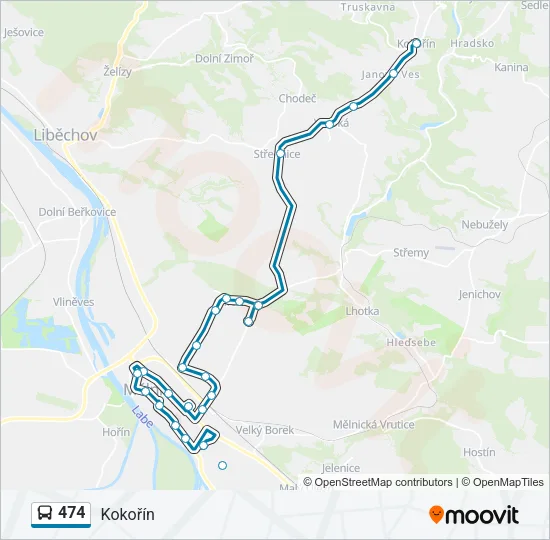 474 Bus Line Map