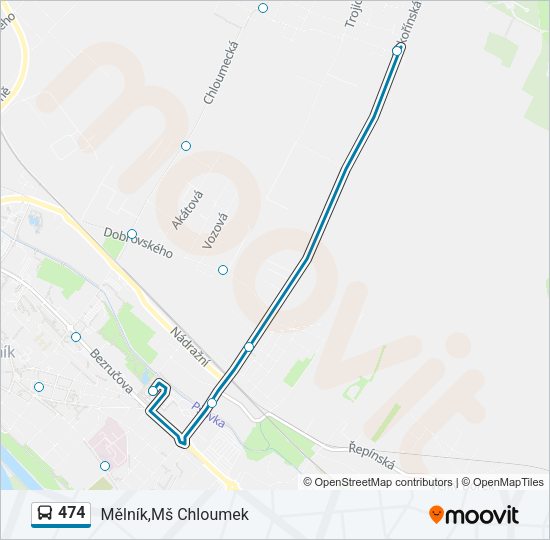 Автобус 474: карта маршрута