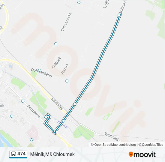 474 Bus Line Map