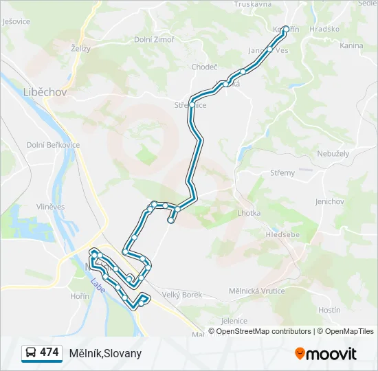 474 Bus Line Map