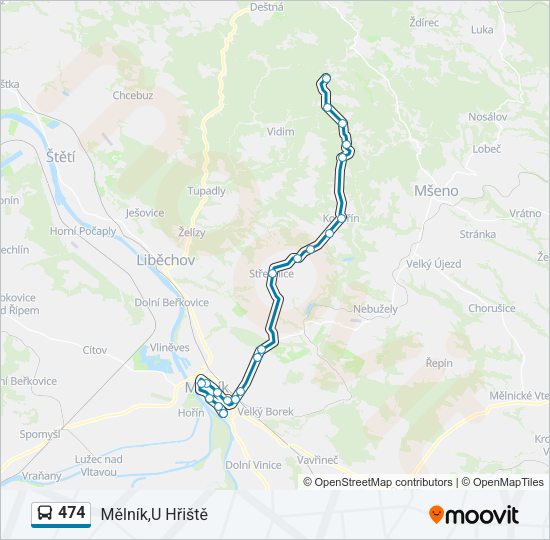 Автобус 474: карта маршрута