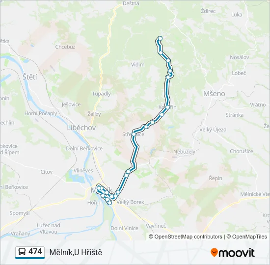 474 Bus Line Map