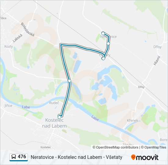 Автобус 476: карта маршрута