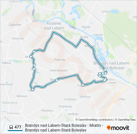 477 Bus Line Map