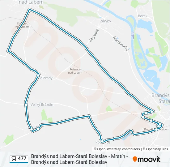477 Bus Line Map
