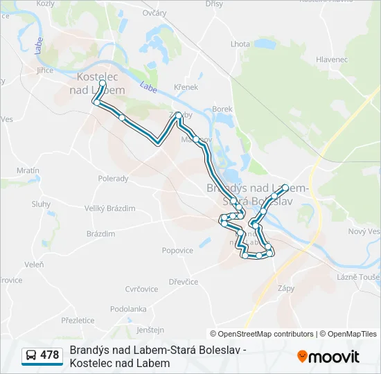 478 Bus Line Map