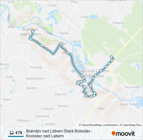 478 Bus Line Map